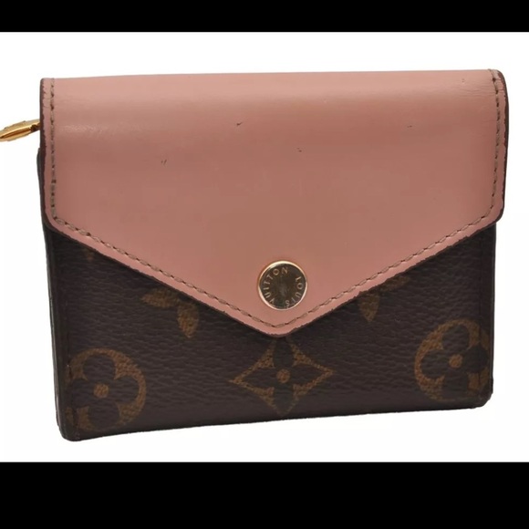 ❤️Louis Vuitton Monogram Portefeuille Zoe Brown and Pink Wallet RARE!!! - Picture 1 of 15